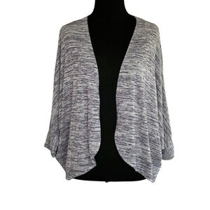 Belle Du Jour Gray Short Sleeve Open Front Cardigan Small